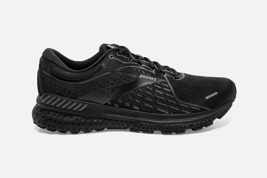 Brooks Running Shoes - Adrenaline GTS 21 Road Mens - Black - RCM-713058